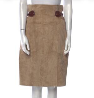 Bottega Veneta Calf Leather Skirt
